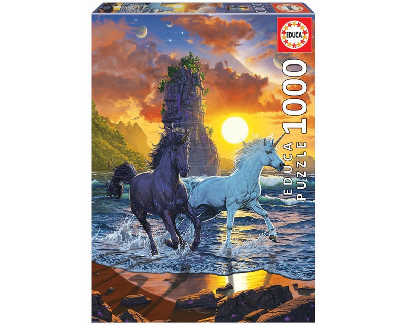 ROMPECABEZAS UNICORNIOS EN LA PLAYA 1000 PZAS