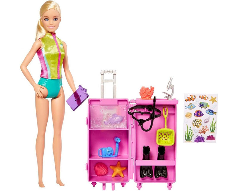 BARBIE PROFESIONES SET DE JUEGO BIÓLOGA MARINA