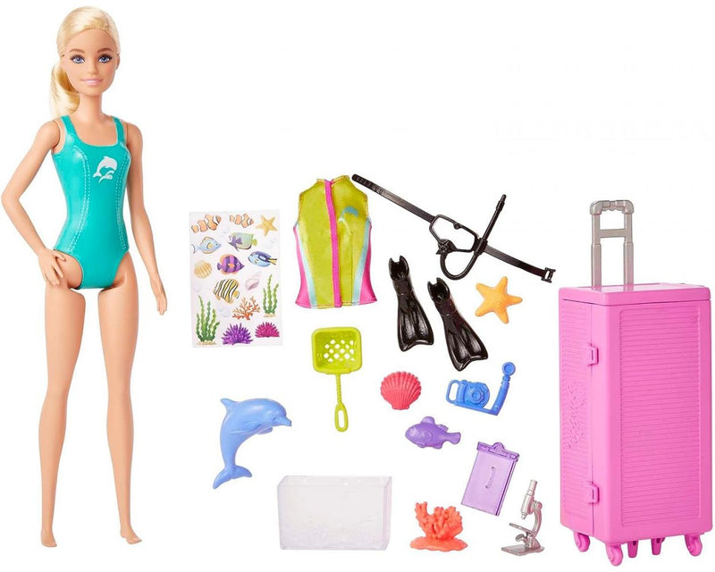 BARBIE PROFESIONES SET DE JUEGO BIÓLOGA MARINA