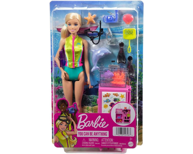 BARBIE PROFESIONES SET DE JUEGO BIÓLOGA MARINA