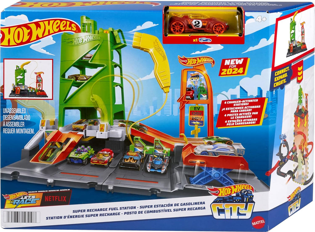 HOT WHEELS CITY PISTA DE JUGUETE SÚPER ESTACIÓN DE GASOLINA