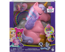 POLLY POCKET ESTUCHE 2 EN 1 SALÓN DE BELLEZA UNICORNIO ARCOÍRIS HYD97
