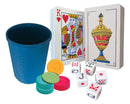 NOVELTY, SET DE JUEGOS CUBILETE Y BARAJAS FOIL