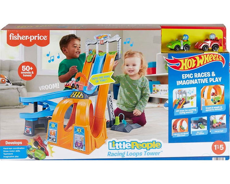 FISHER-PRICE LITTLE PEOPLE GRAN PISTA DE CARRERAS DE HOT WHEELS