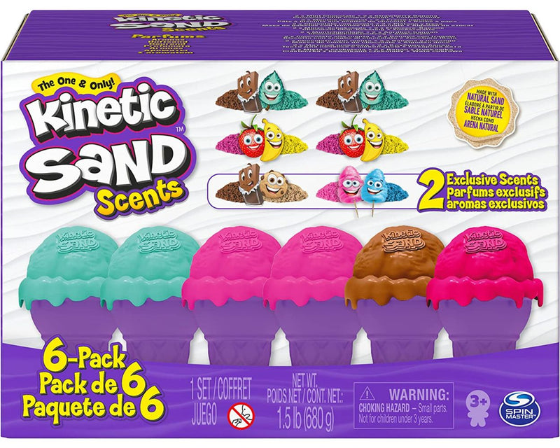 KINETIC SAND: 6 PACK CONTENEDOR DE HELADOS