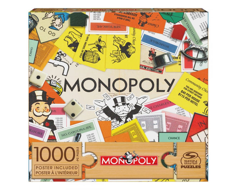 SPIN MASTER RETRO MONOPOLY COLLAGE PUZZLE