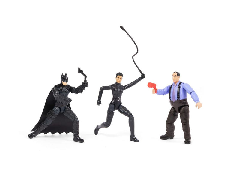 FIGURAS DE ACCIÓN BATMAN + EL PINGÜINO + SELINA KYLE SPIN MASTER ARTICULADAS