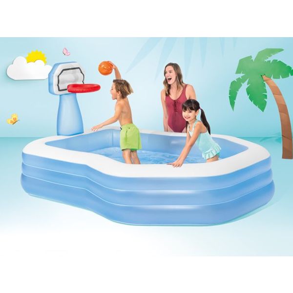 Alberca Inflable Con Canasta Basketball -Intex