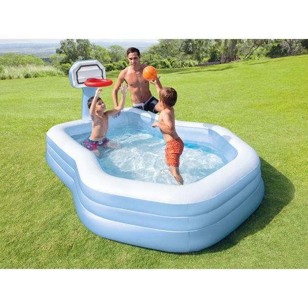 Alberca Inflable Con Canasta Basketball -Intex