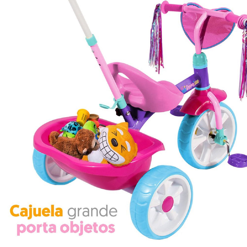 Triciclo Barbie Deluxe Pushbar